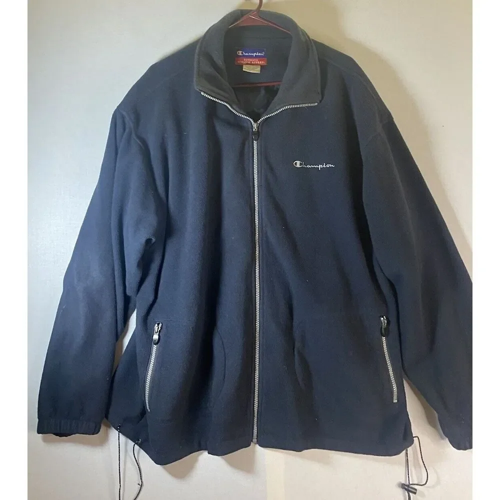 Champion Authentic Athletic Apparel Full Zip Fleece Jacket 2XL Blue‎